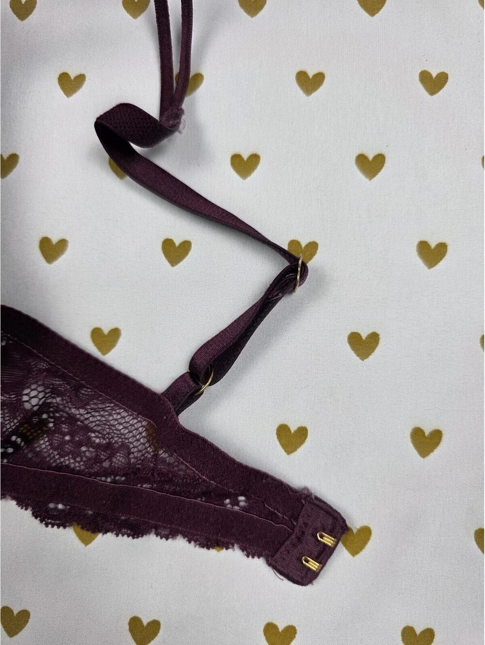 Victorias Secret Vintage Maroon Lace Push Up Bra 34C